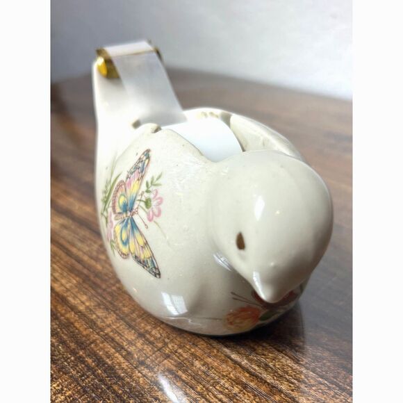 Takahashi San Francisco Bird Butterfly Design Tape Dispenser Japan Vintage Art - Picture 5 of 7